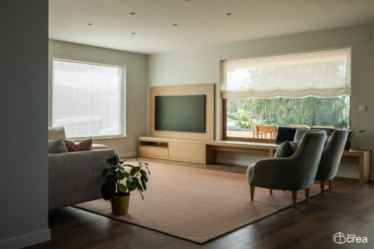 Salón de una vivienda unifamiliar diseñada por Método Crea